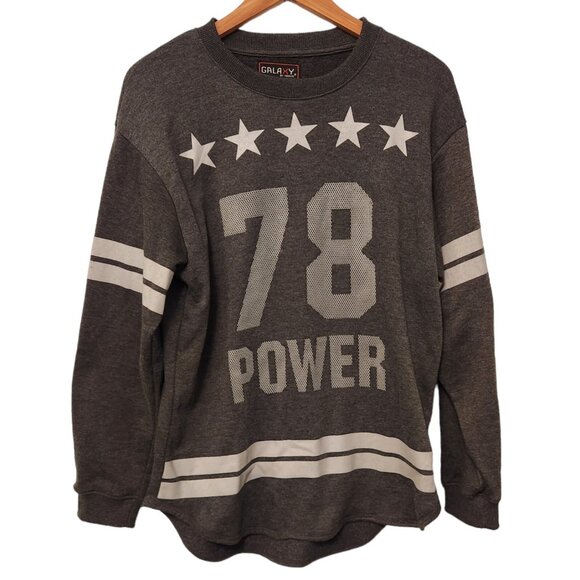 Galaxy By Harvick Sweatshirt "Power 78" Gray Charcoal Medium - Picture 1 of 9
